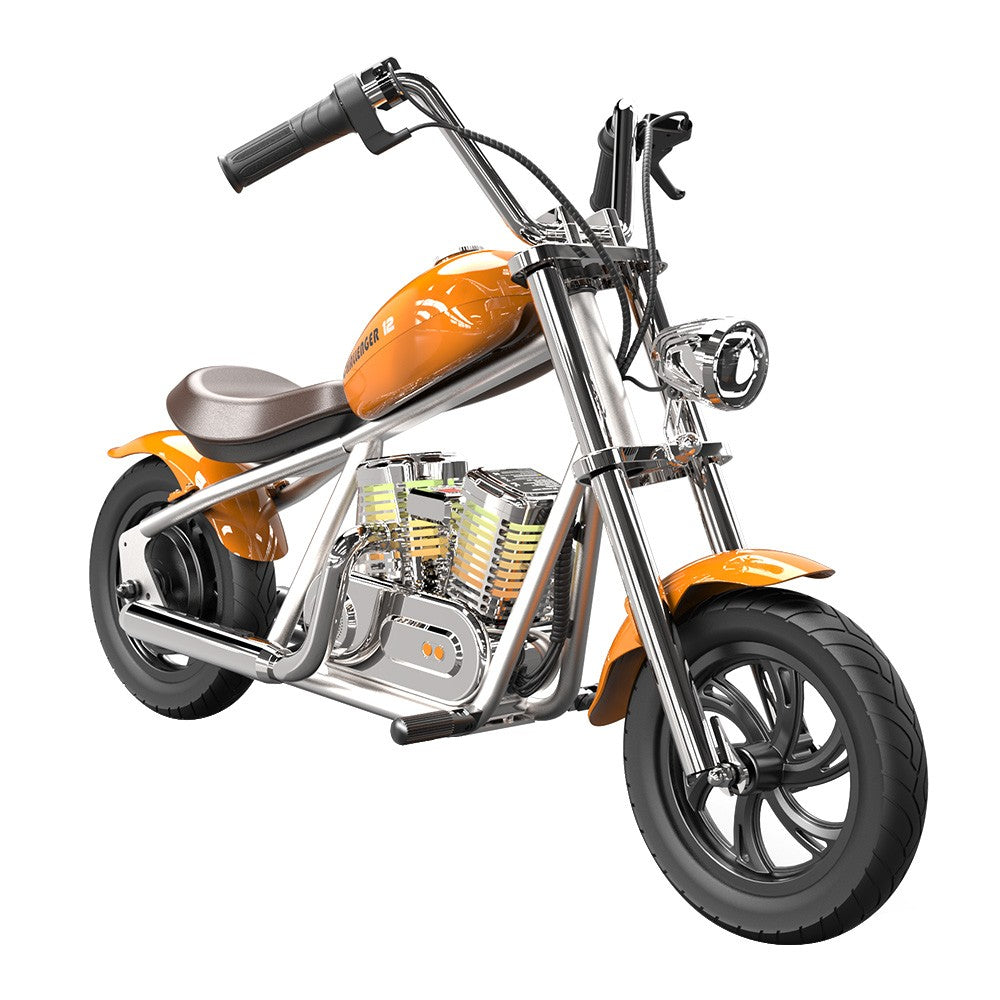 HYPER GOGO Cruiser 12 Electric Chopper Motorcycle for Kids 24V 5.2Ah 160W  ,Children's Bike With 12'x3' Tires, 12KM Top Range